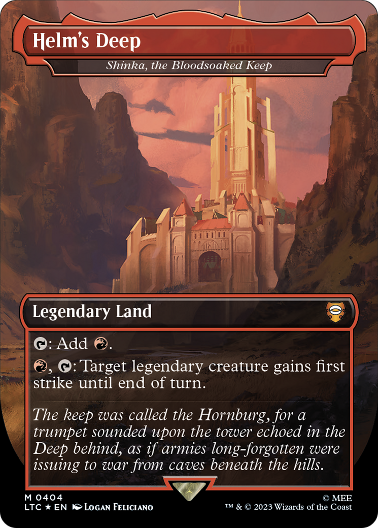 Helm's Deep – Shinka, the Bloodsoaked Keep (Surge Foil) (404) Foil - Tales of Middle-earth Commander