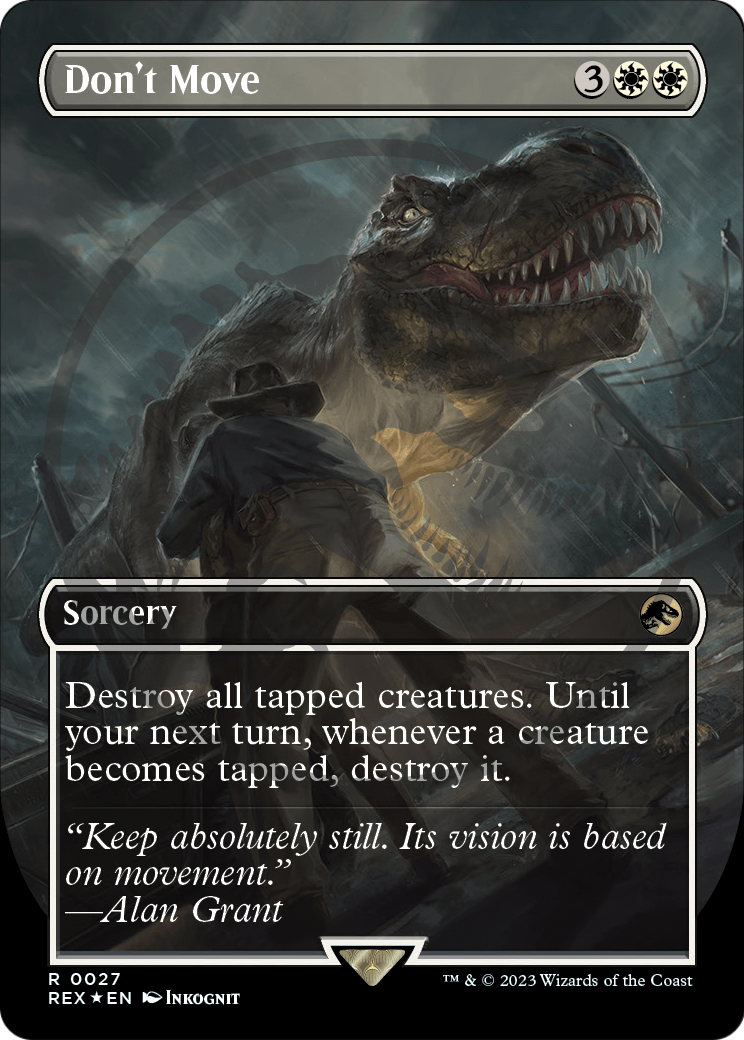 Don't Move (Borderless) (027) Embossed Foil - Jurassic World Collection