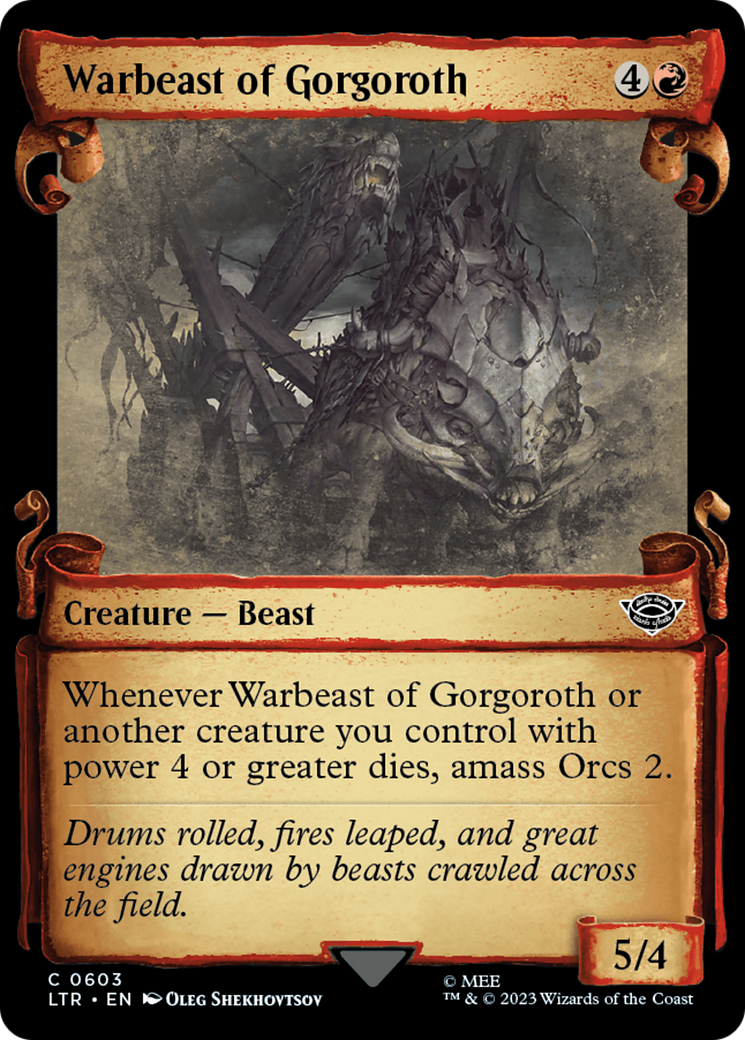 Warbeast of Gorgoroth (Showcase Scrolls) (Showcase) (603) - The Lord of the Rings: Tales of Middle-earth