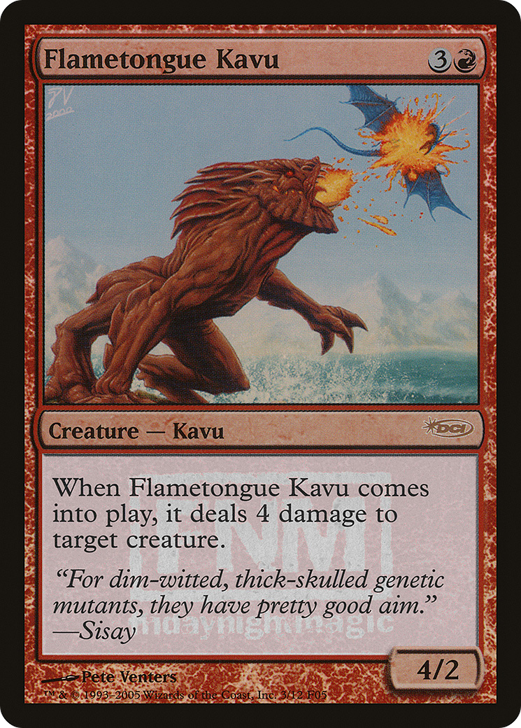 Flametongue Kavu (003) Foil - Friday Night Magic 2005