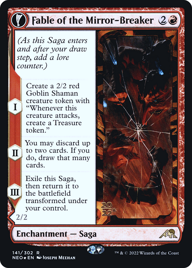 Fable of the Mirror-Breaker // Reflection of Kiki-Jiki (141s) Foil - Kamigawa: Neon Dynasty Promos