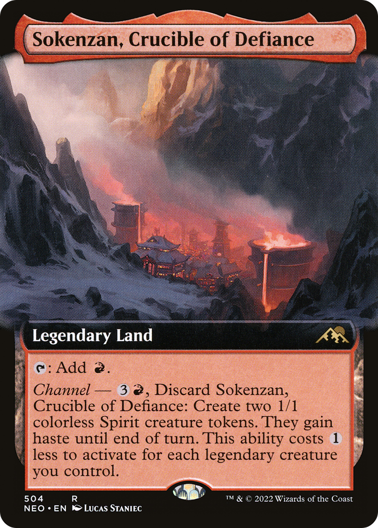 Sokenzan, Crucible of Defiance (Extended Art) (504) - Kamigawa: Neon Dynasty