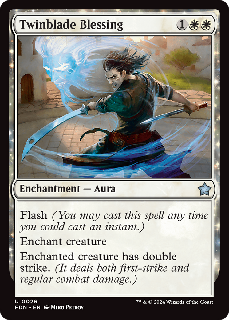 Twinblade Blessing (026) Foil - Foundations