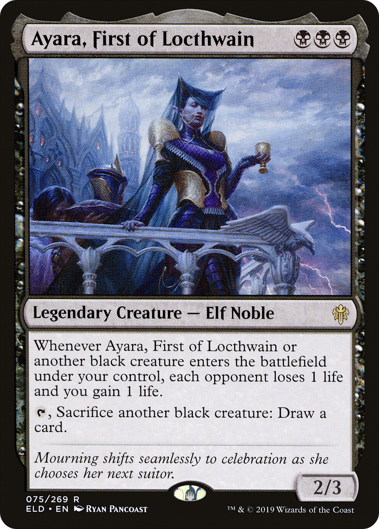 Ayara, First of Locthwain (075) - Throne of Eldraine