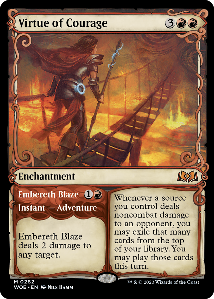 Virtue of Courage (Showcase) (282) - Wilds of Eldraine