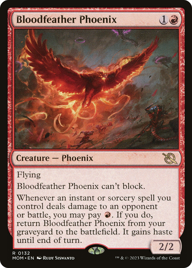 Bloodfeather Phoenix (132) Foil - March of the Machine