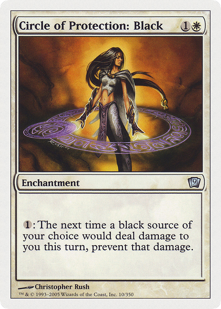 Circle of Protection: Black (010) Foil - Ninth Edition