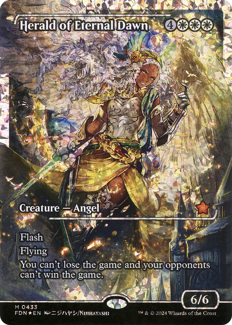 Herald of Eternal Dawn: (borderless, Showcase) Foil (433)