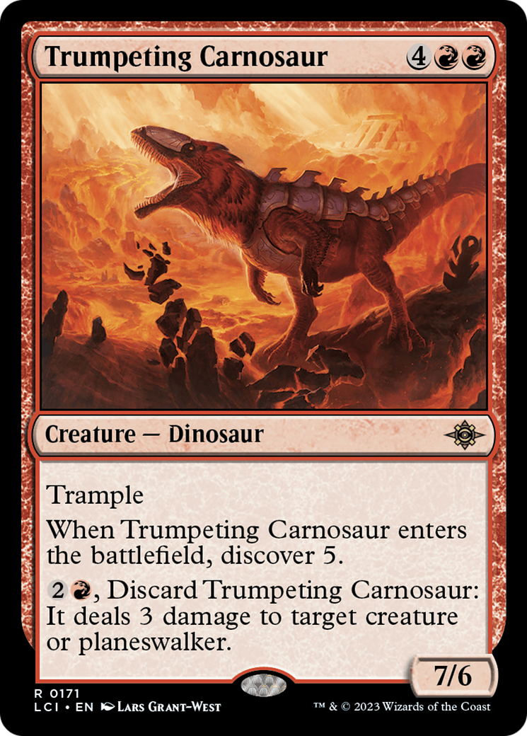 Trumpeting Carnosaur (171) Foil - The Lost Caverns of Ixalan