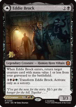Eddie Brock // Venom, Lethal Protector (Prerelease) (055) Foil - Marvel's Spider-Man