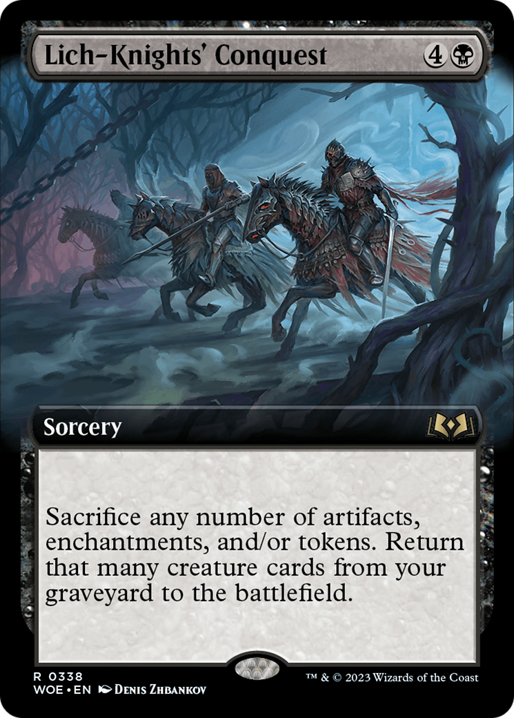 Lich-Knights' Conquest (Extended Art) (338) Foil - Wilds of Eldraine