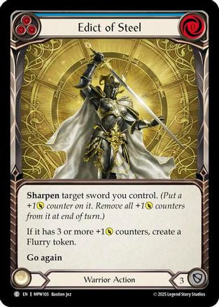 Edict of Steel (Blue) (MPW105) - Mastery Pack Warrior