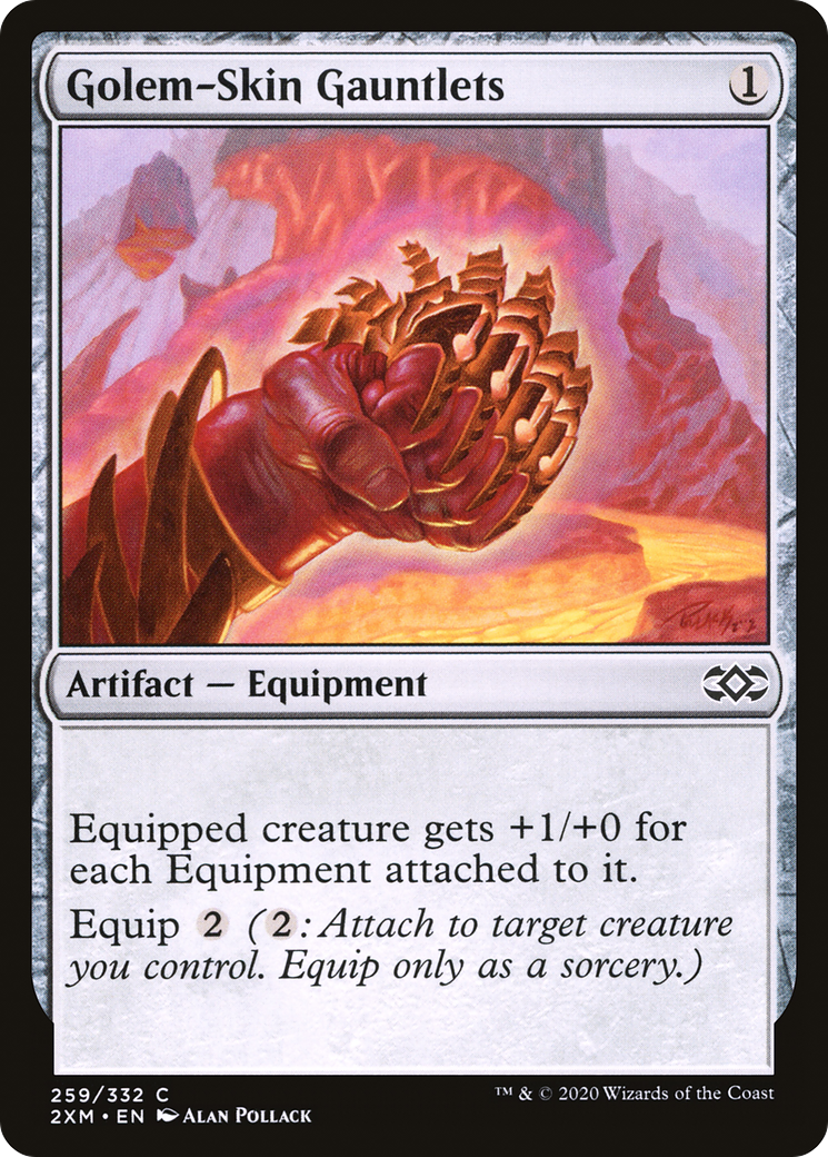 Golem-Skin Gauntlets (259) Foil - Double Masters