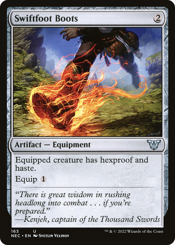 Swiftfoot Boots (163) - Neon Dynasty Commander