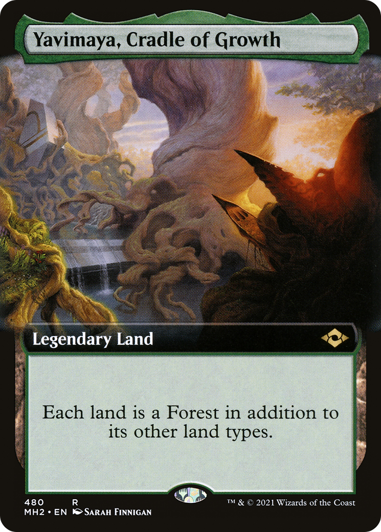 Yavimaya, Cradle of Growth (Extended Art) (480) Foil - Modern Horizons 2
