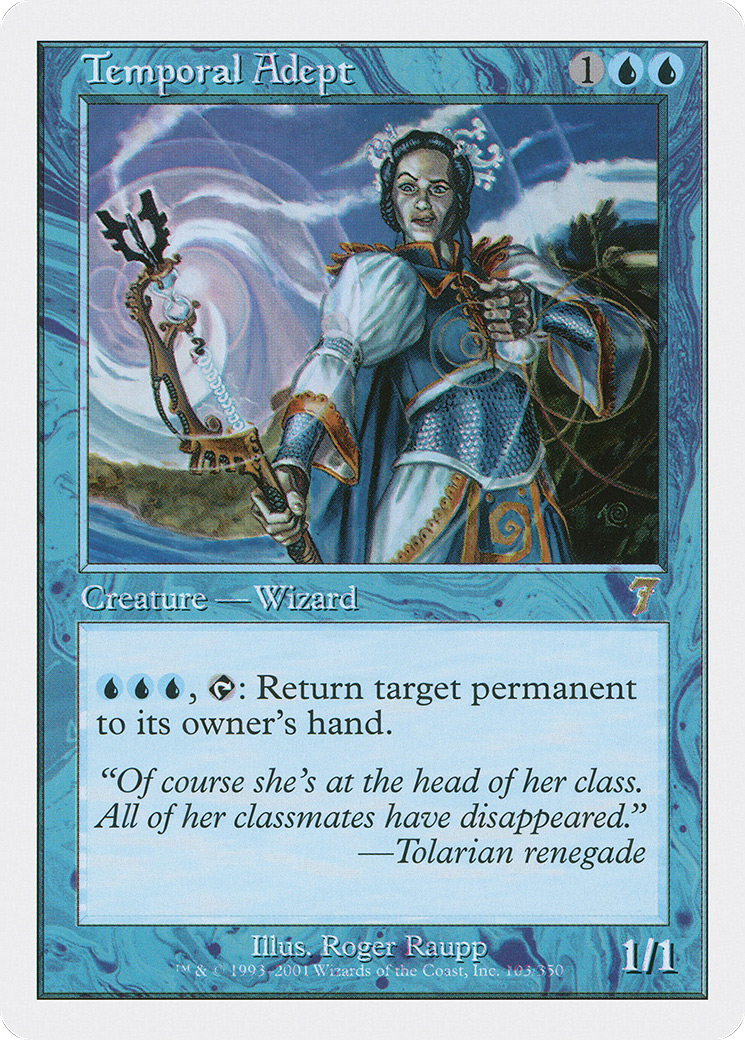 Temporal Adept (103) Foil - Seventh Edition