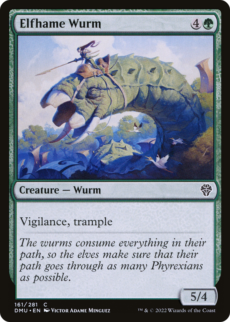 Elfhame Wurm (161) Foil - Dominaria United