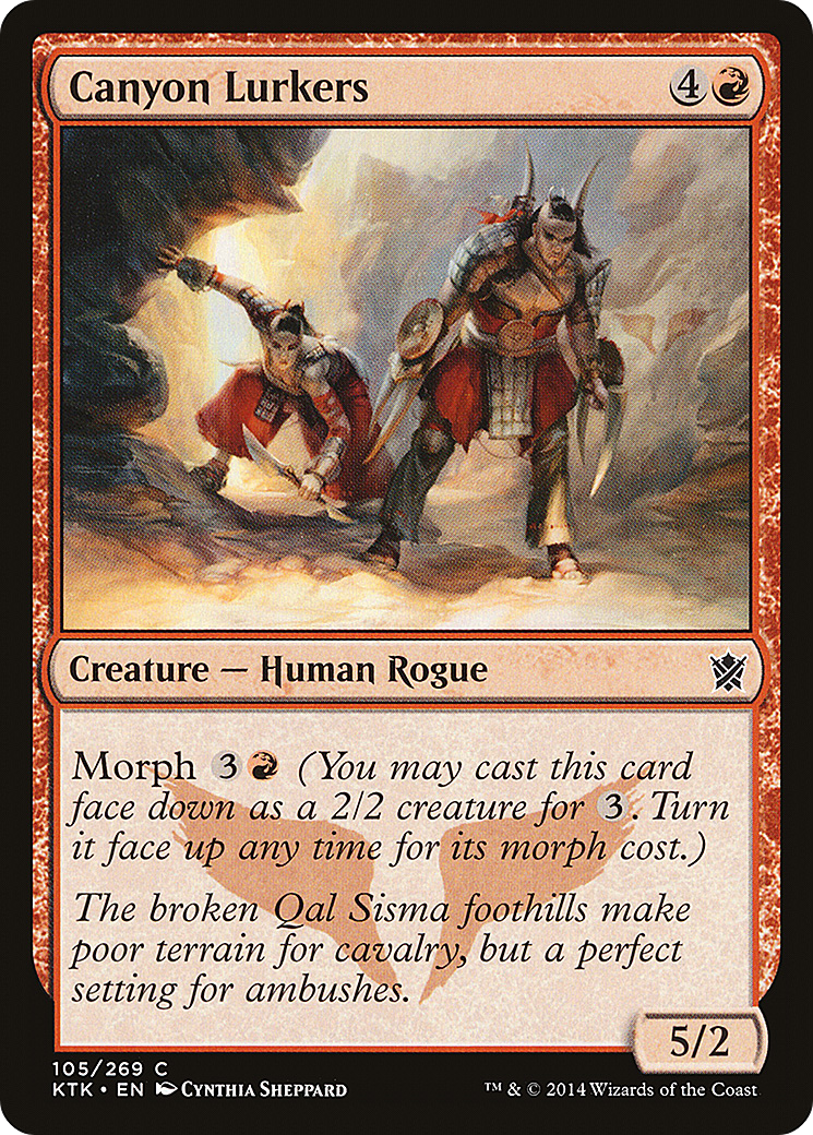 Canyon Lurkers (105) Foil - Khans of Tarkir