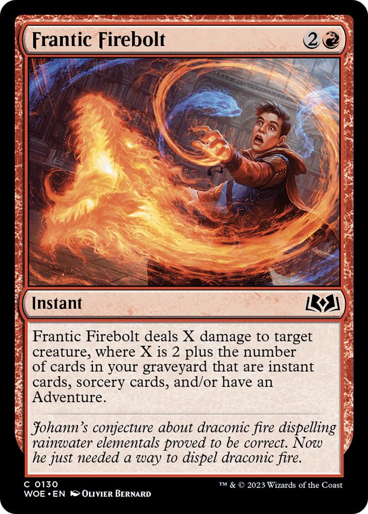 Frantic Firebolt (130) Foil - Wilds of Eldraine