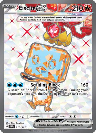 Eiscue ex (Full Art) (210) Holofoil - Obsidian Flames