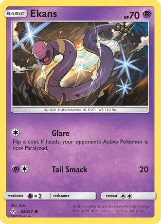 Ekans (62) Reverse Holofoil - Unbroken Bonds