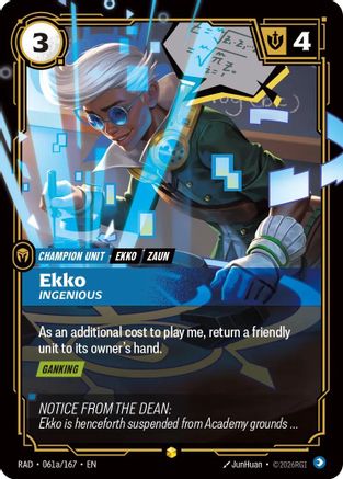 Ekko, Ingenious (Alternate Art) (061a) Foil - Radiance