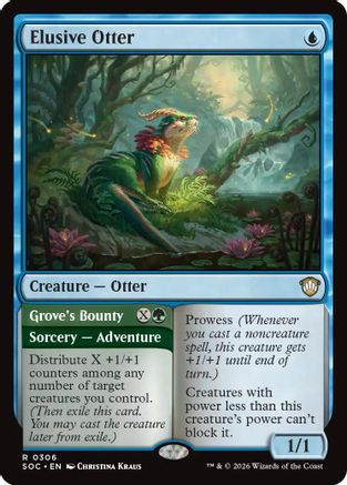 Elusive Otter // Grove's Bounty (306) - Commander: Secrets of Strixhaven