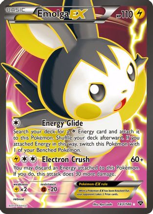 Emolga EX (Full Art) (143) Holofoil - XY Base Set