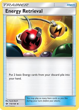 Energy Retrieval (116) Reverse Holofoil - Sun & Moon