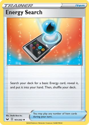 Energy Search (161) Reverse Holofoil - Sword & Shield