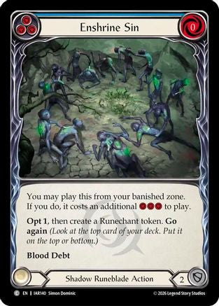Enshrine Sin (Blue) (IAR140) Rainbow Foil - Usurp the Shadow Throne