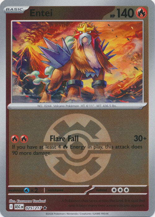 Entei (Quick Ball) (25) Reverse Holofoil - Ascended Heroes