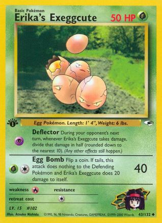 Erika's Exeggcute (43) (1st Edition) - Gym Heroes