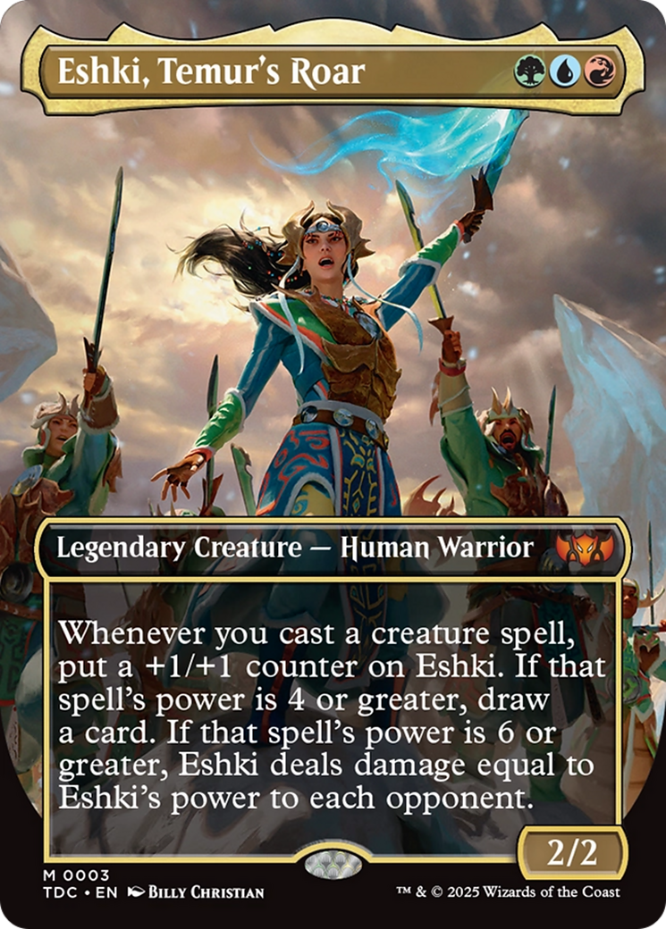 Eshki, Temur's Roar (Borderless) (003) Foil - Commander: Tarkir: Dragonstorm