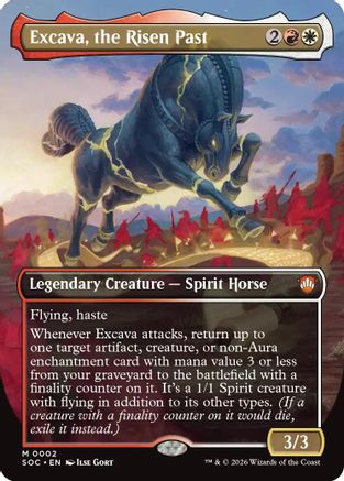 Excava, the Risen Past (Borderless) (002) Foil - Commander: Secrets of Strixhaven