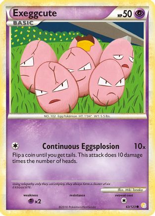 Exeggcute (63) Reverse Holofoil - HeartGold & SoulSilver