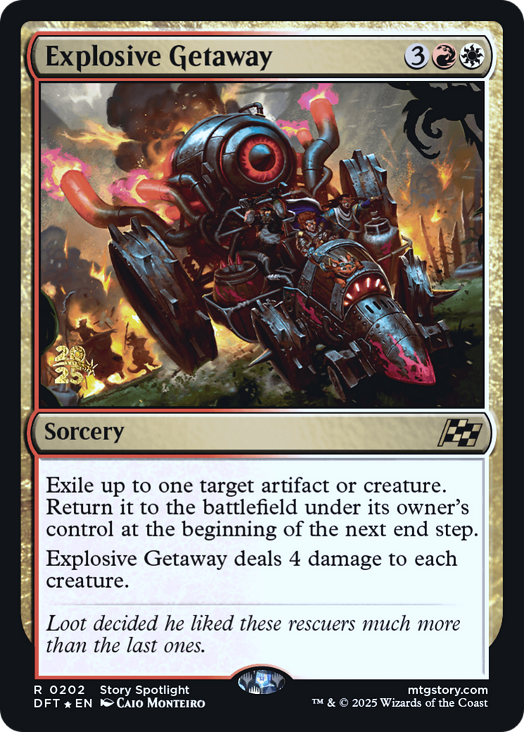Explosive Getaway (Prerelease) (202) Foil - Aetherdrift