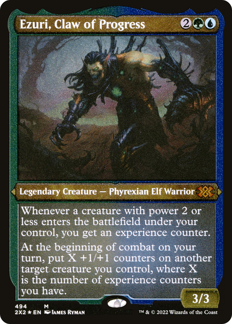 Ezuri, Claw of Progress (494) Etched Foil - Double Masters 2022