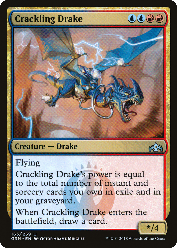 Crackling Drake (163) - Guilds of Ravnica