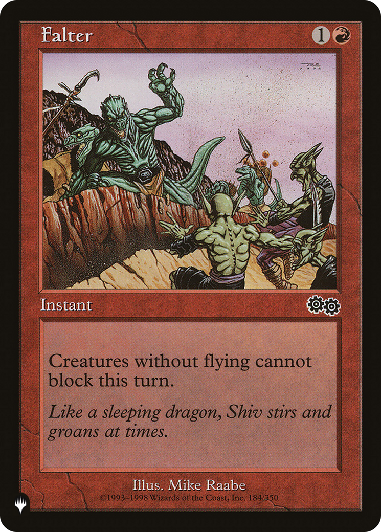 Falter (Retro) (USG-184) - The List