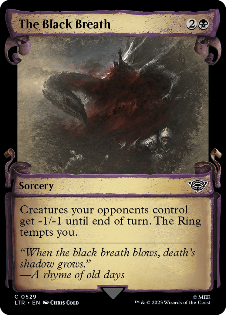 The Black Breath (Showcase Scrolls) (Showcase) (529) Foil - The Lord of the Rings: Tales of Middle-earth