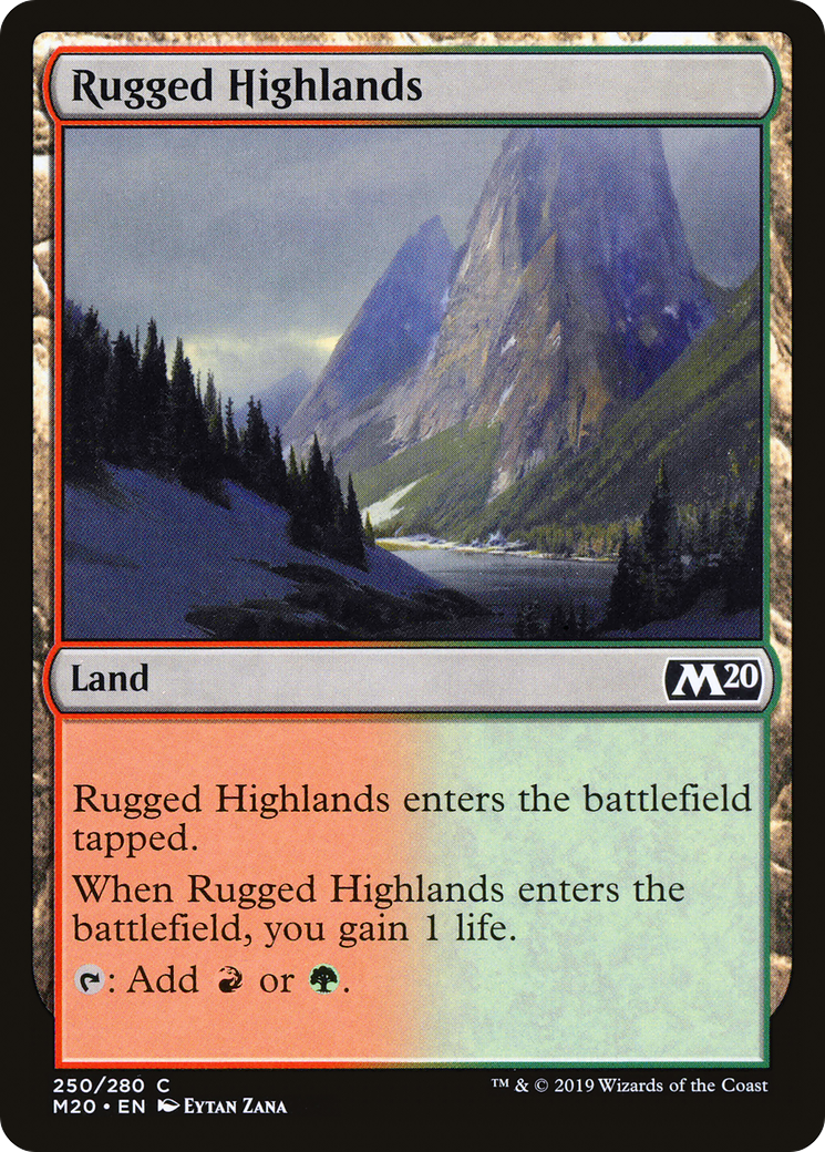 Rugged Highlands (250) Foil - Core Set 2020