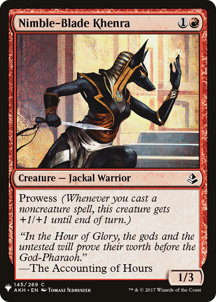 Nimble-Blade Khenra (AKH-145) - The List