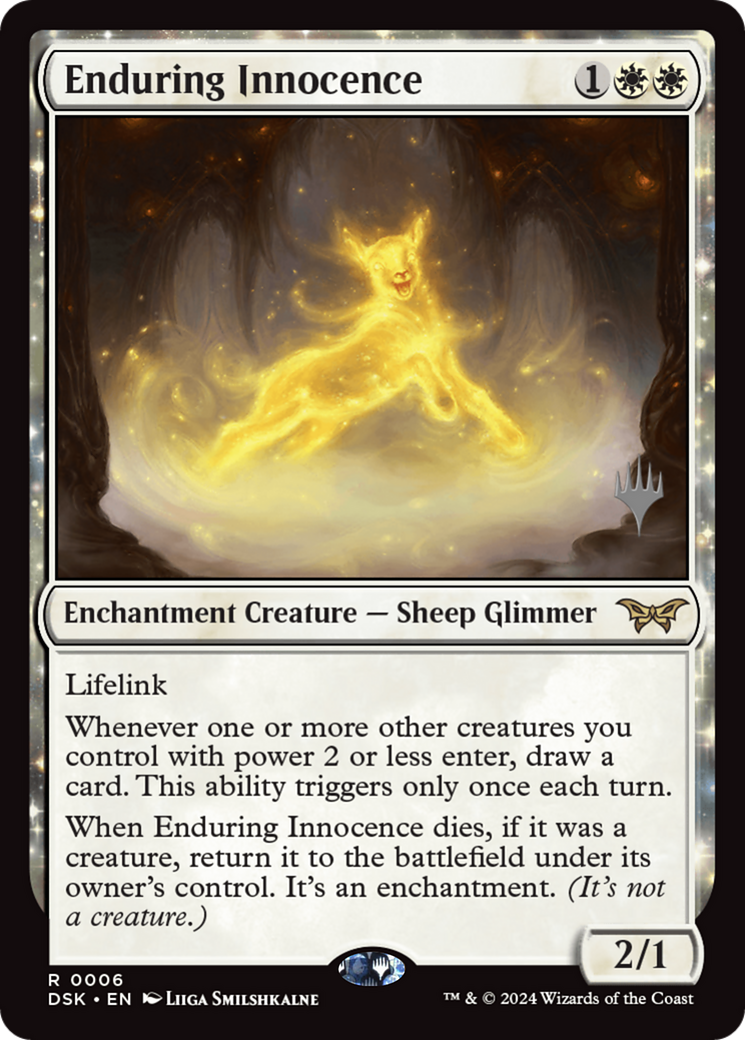 Enduring Innocence (006) Foil - Duskmourn: House of Horror Promos