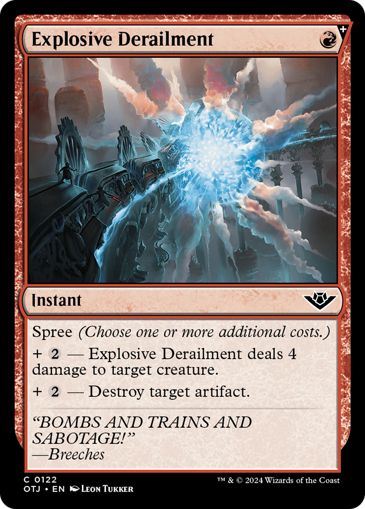 Explosive Derailment (122) Foil - Outlaws of Thunder Junction