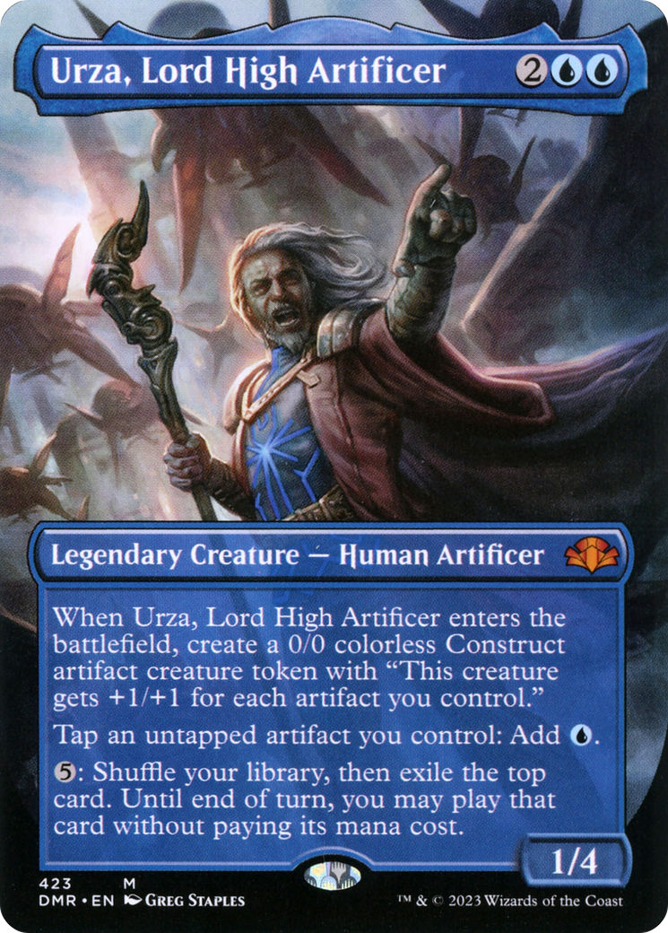 Urza, Lord High Artificer (Borderless) (423) Foil - Dominaria Remastered