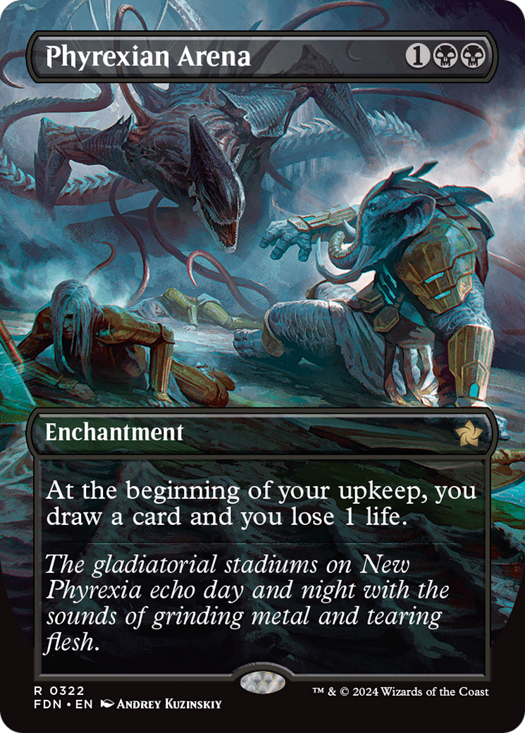 Phyrexian Arena (Borderless) (322) Foil - Foundations