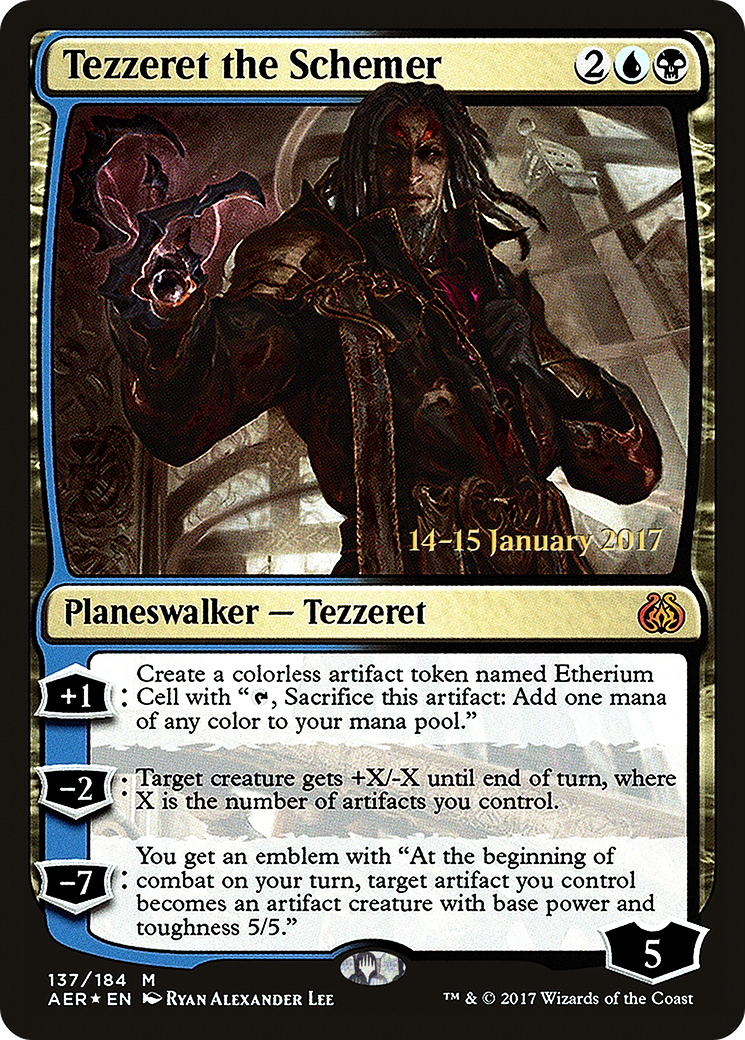 Tezzeret the Schemer (137s) Foil - Aether Revolt Promos
