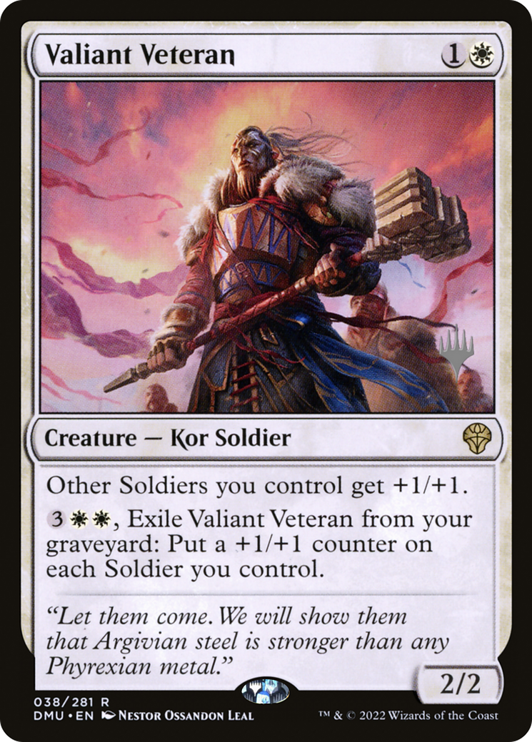 Valiant Veteran (038) - Dominaria United Promos