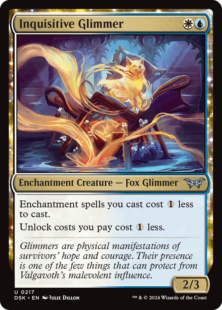Inquisitive Glimmer (217) Foil - Duskmourn: House of Horror